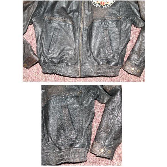 New Mickey Mouse Leather Bomber Biker Jacket - Picture 12 of 16